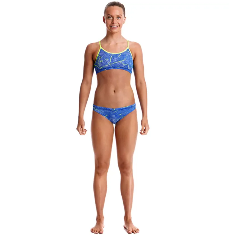 Funkita Girls Racerback Two Piece Sea Salt 8-1
